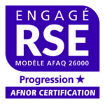 LOGO Engagé RSE - AFNOR Certification Progression 1 étoile